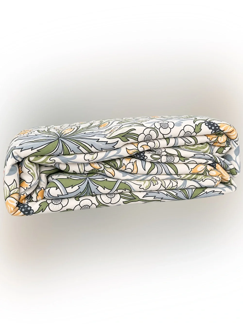 WILLIAM MORRIS Hyacinth  - Leaf Green Cotton Duvet Cover King Size - Brand New